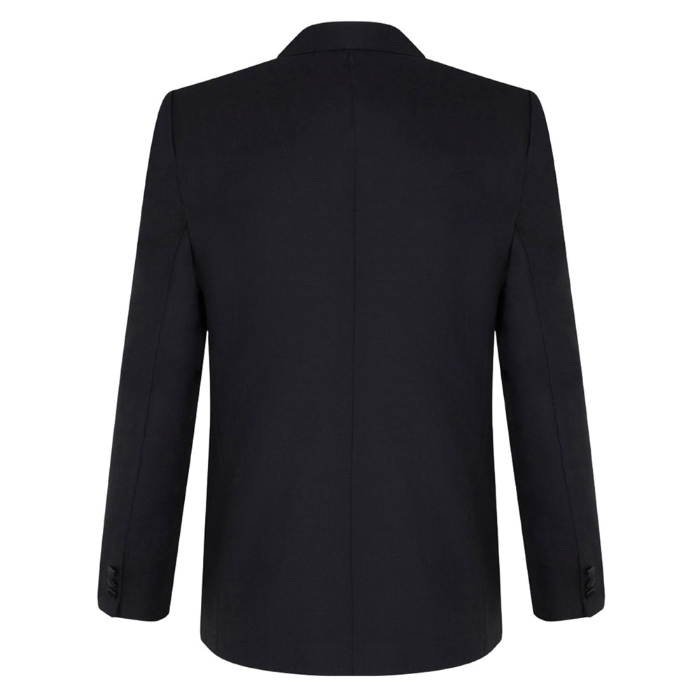 Smoking croisé en laine mohair noir