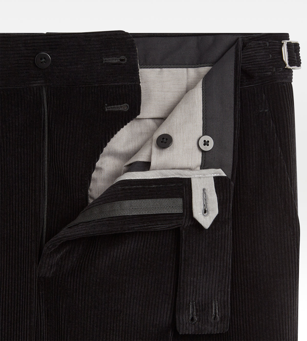Pantalon en velours côtelé noir
