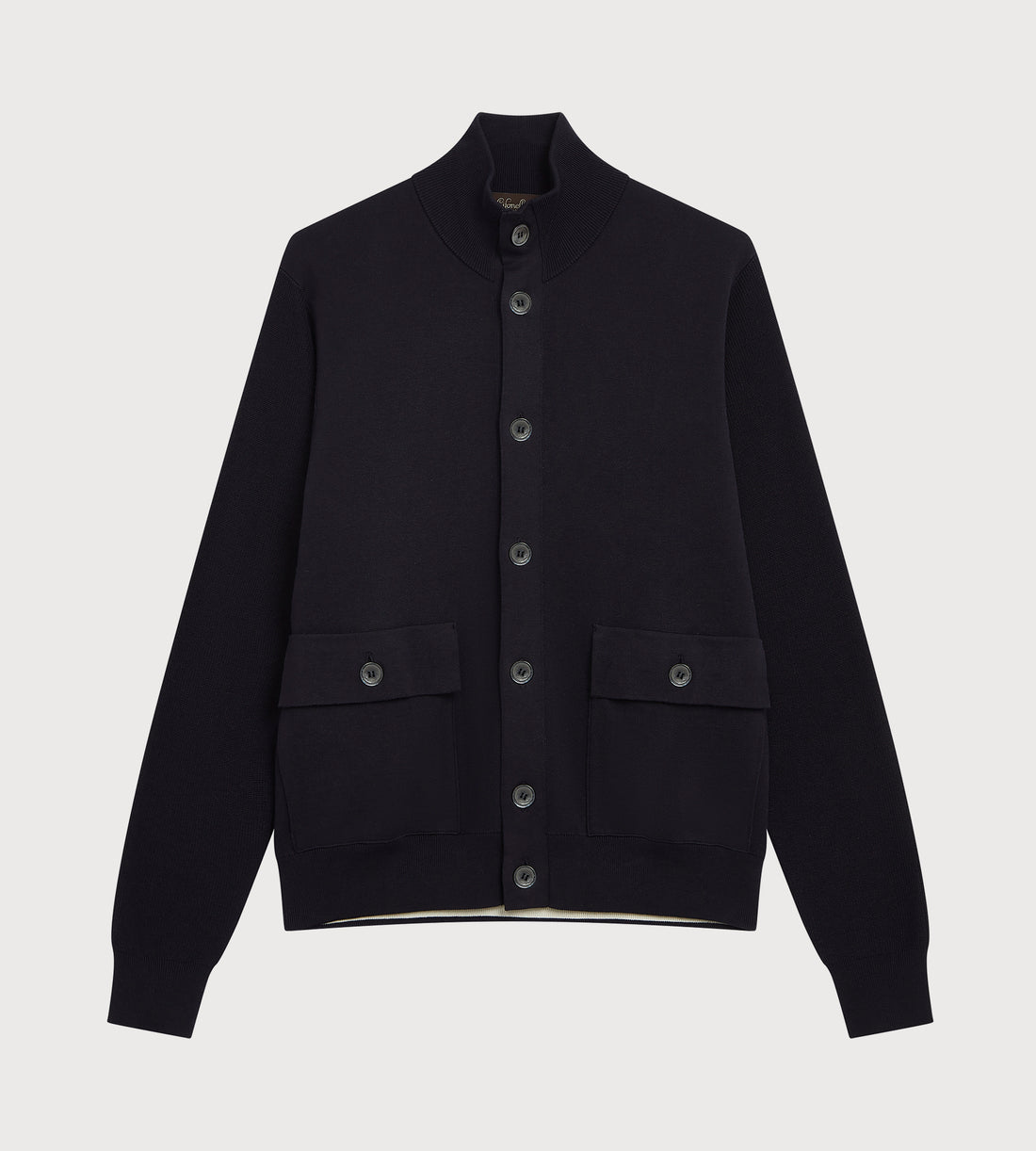 Blouson à col officier en laine