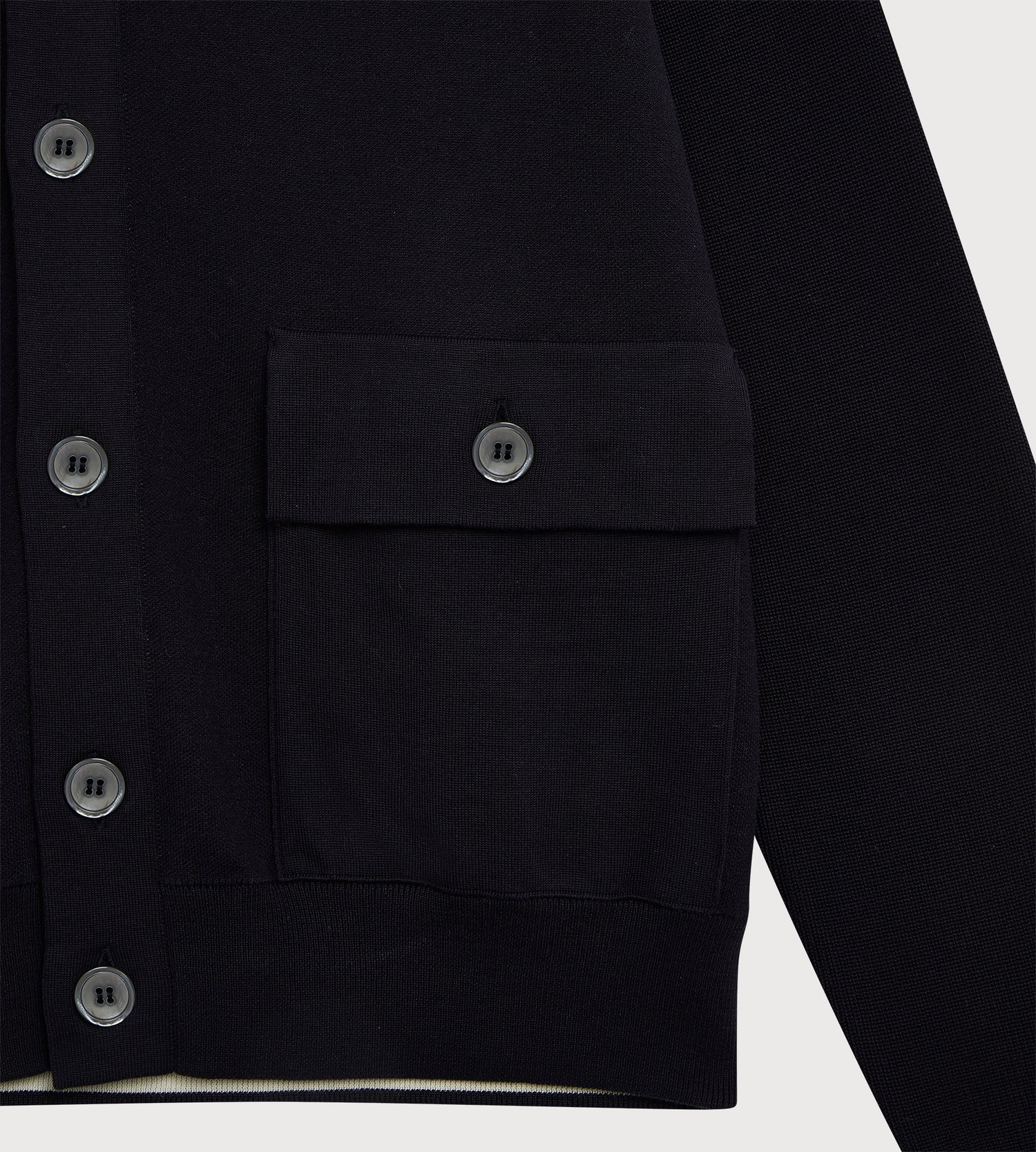 Blouson à col officier en laine