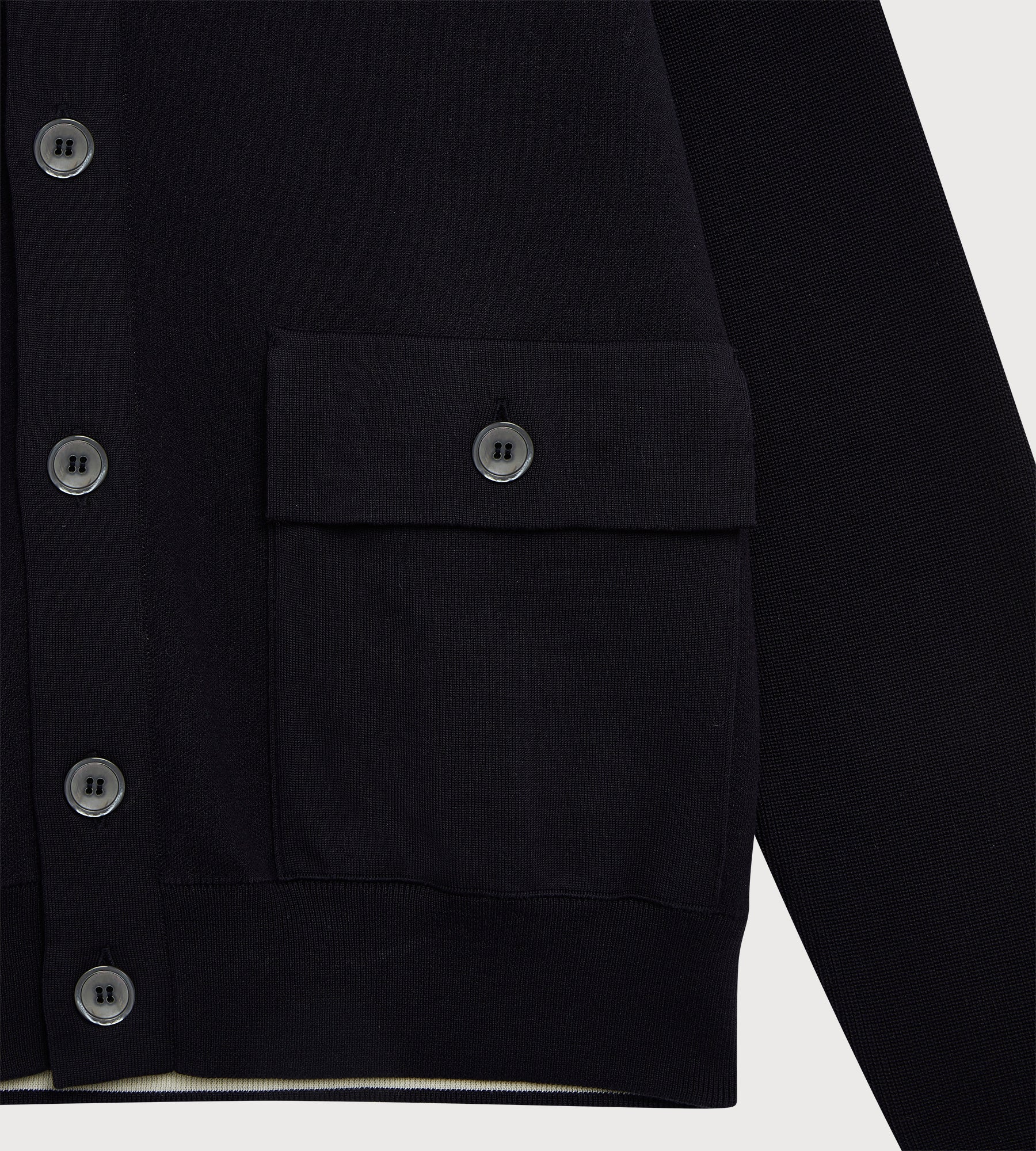 Blouson à col officier en laine