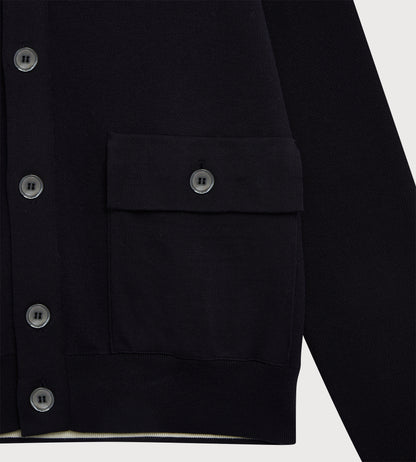 Blouson à col officier en laine