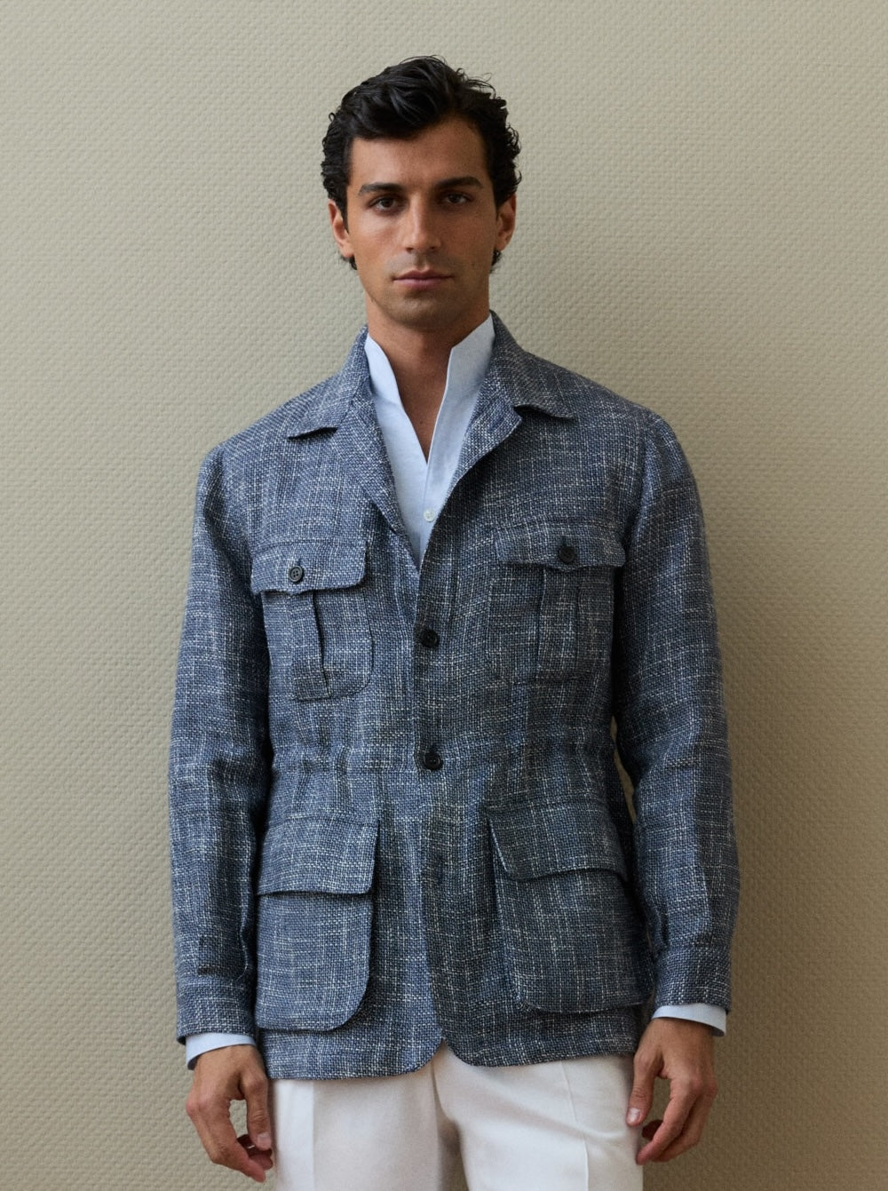 Teba sarafi bleue en lin & coton