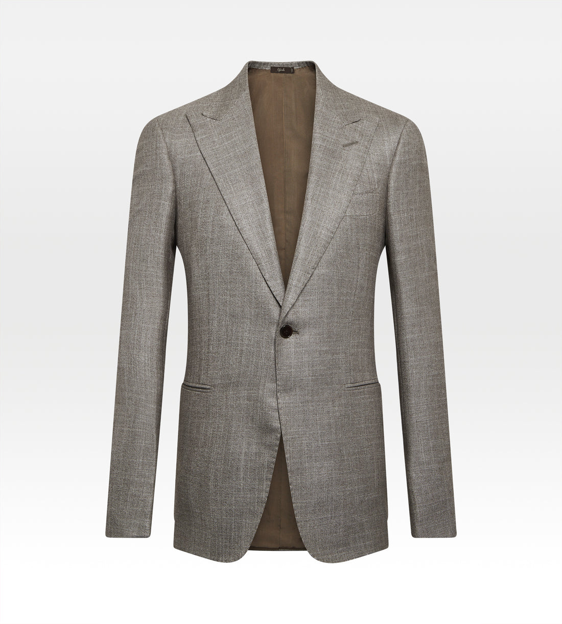 Veste en cachemire et soie beige brillant