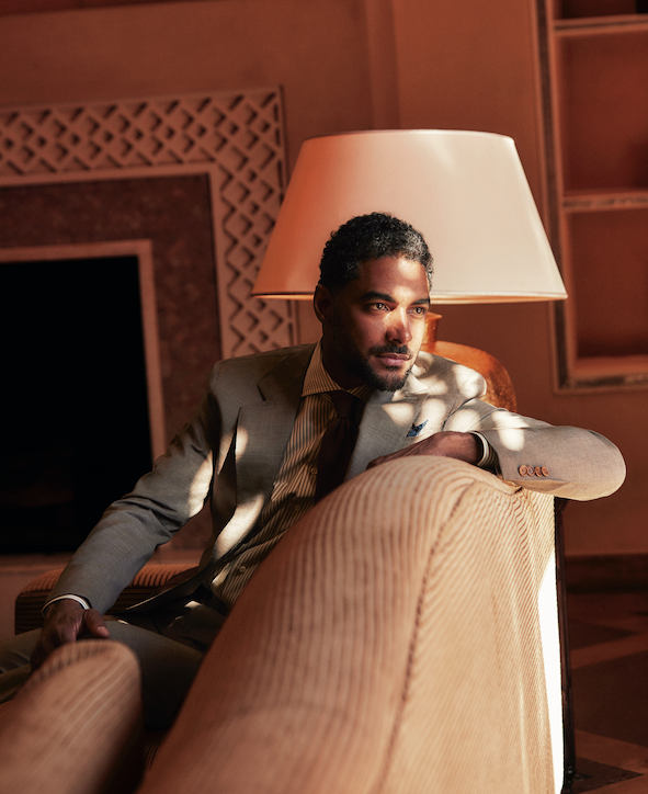 Costume taupe en laine & cachemire