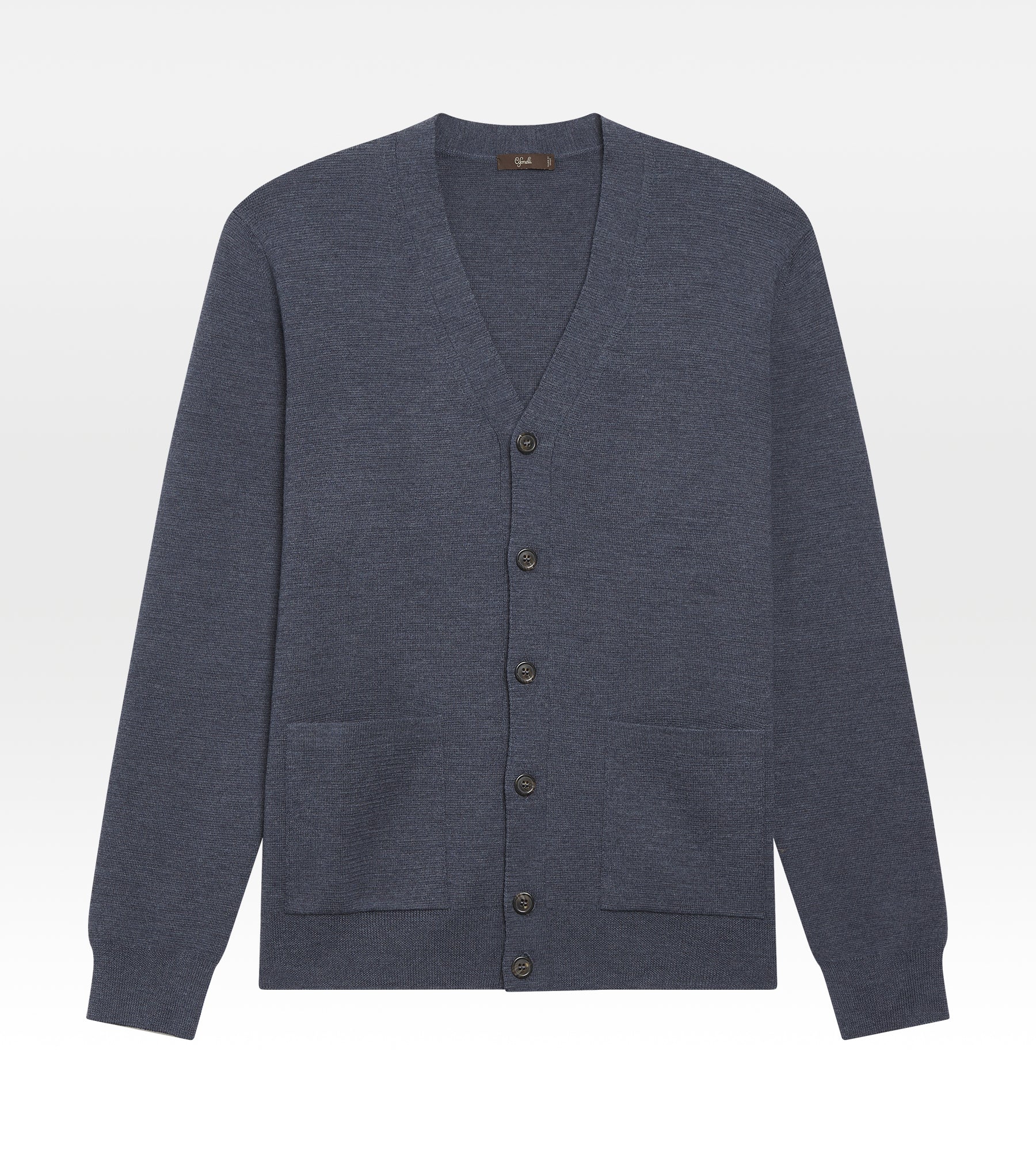 Cardigan bleu en laine