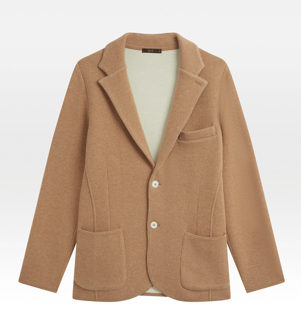 Cardigan droit en cachemire camel