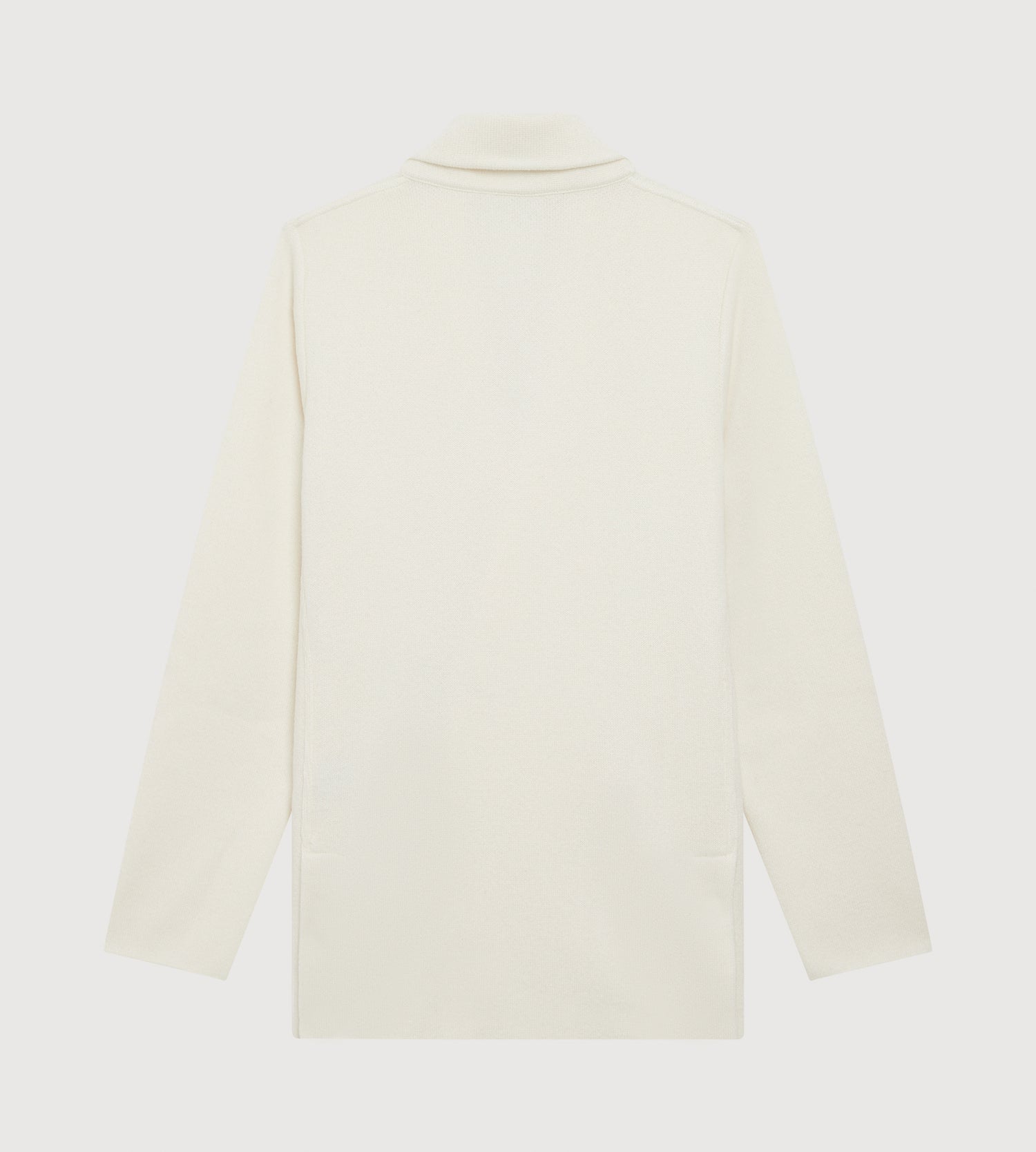 Cardigan croisé en cachemire ivoire à col châle