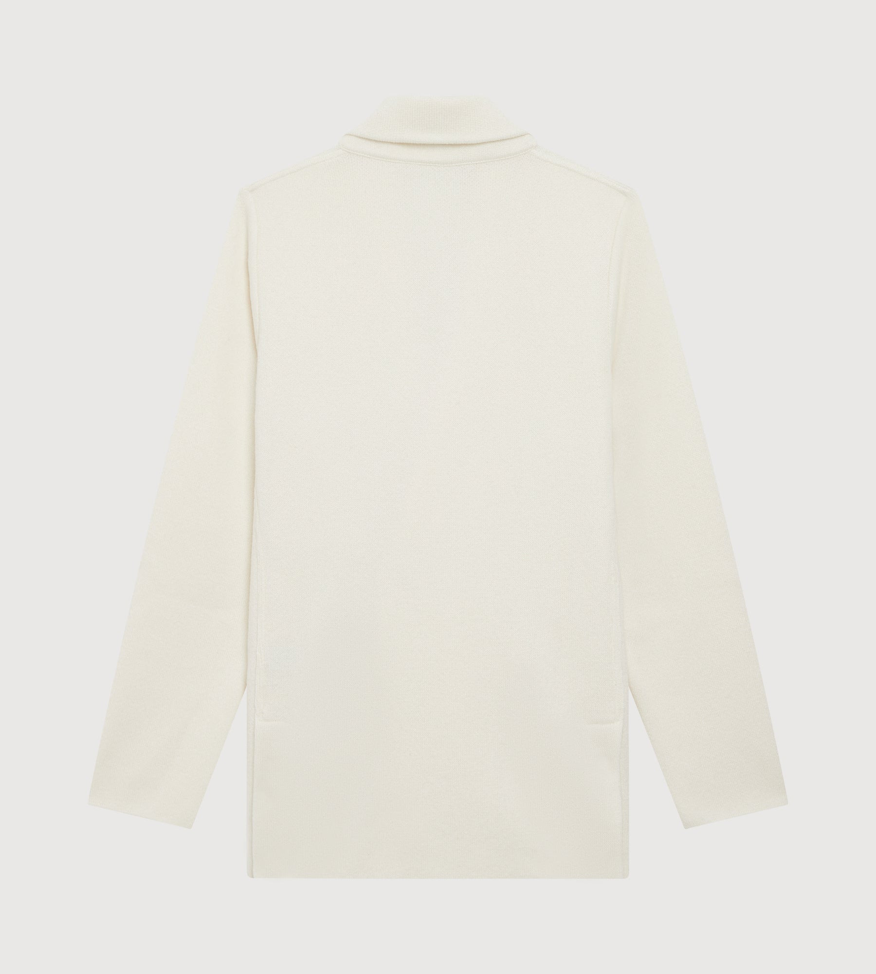 Cardigan croisé en cachemire ivoire à col châle