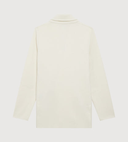 Cardigan croisé en cachemire ivoire à col châle