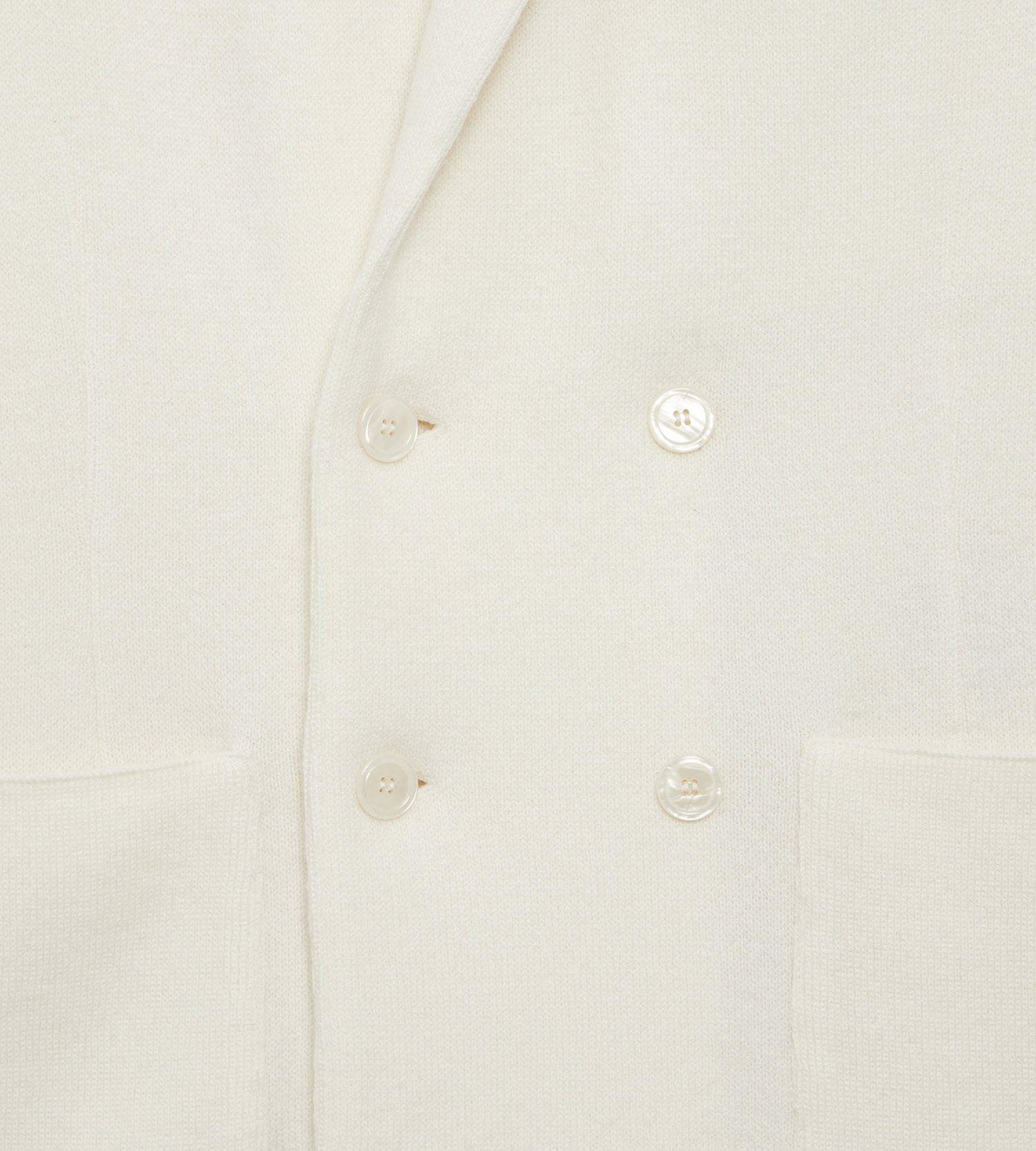 Cardigan croisé en cachemire ivoire à col châle