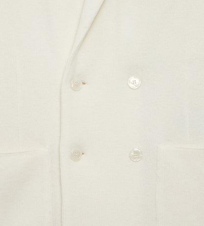 Cardigan croisé en cachemire ivoire à col châle