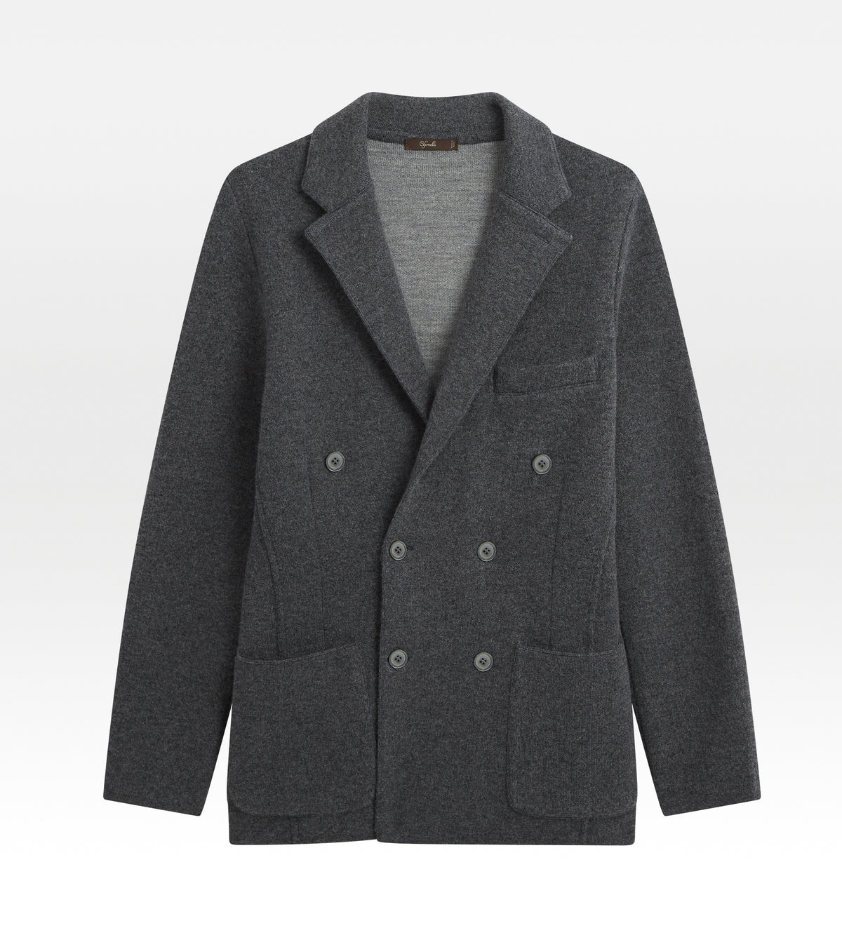 Cardigan croisé en cachemire gris