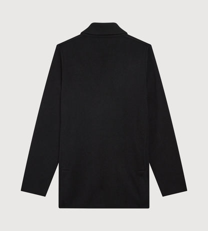 Cardigan croisé en cachemire noir à col châle