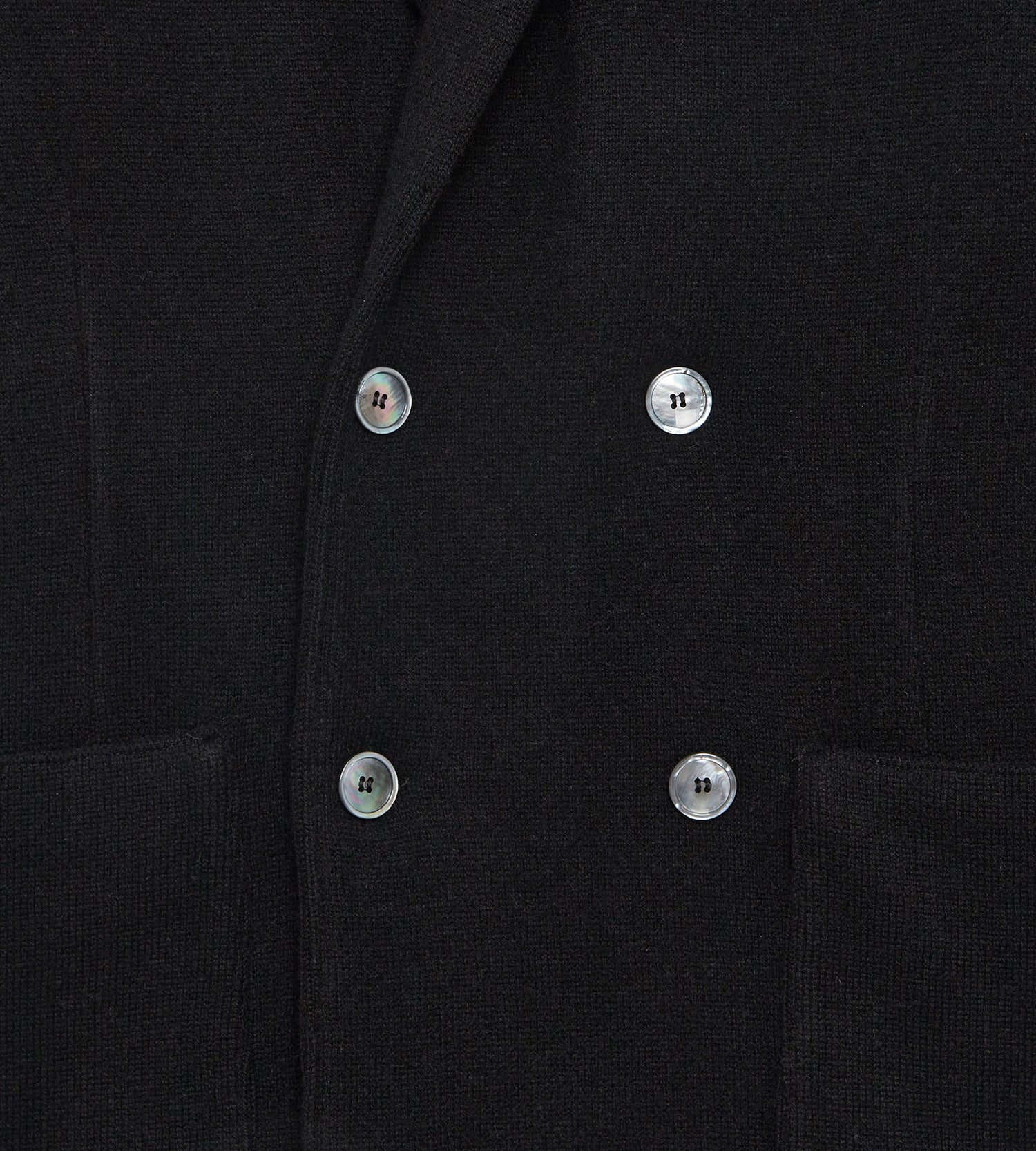 Cardigan croisé en cachemire noir à col châle