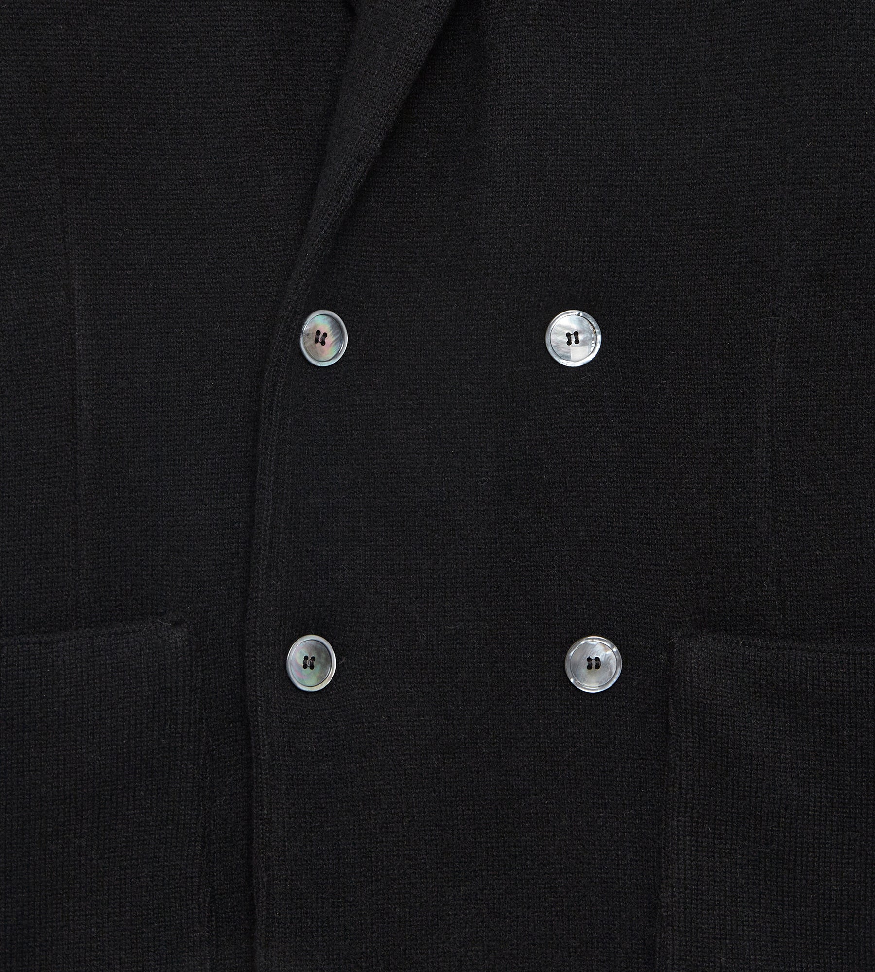 Cardigan croisé en cachemire noir à col châle