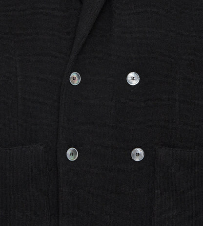 Cardigan croisé en cachemire noir à col châle