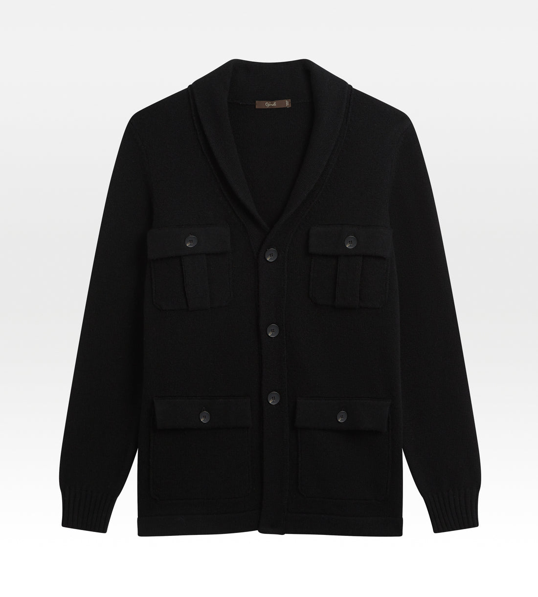 Cardigan droit en cachemire noir