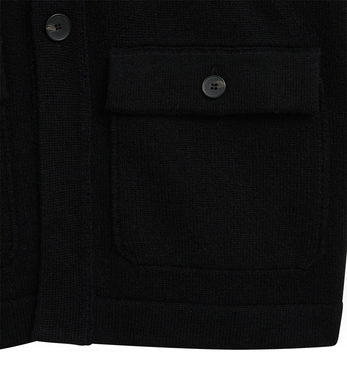 Cardigan droit en cachemire noir