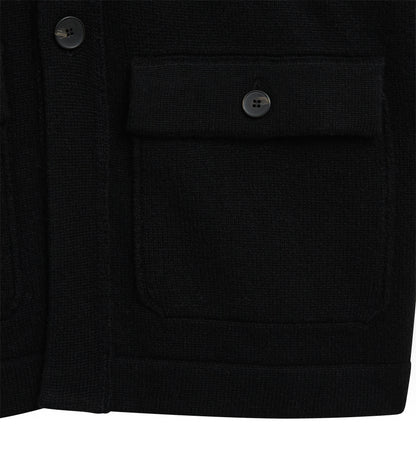 Cardigan droit en cachemire noir