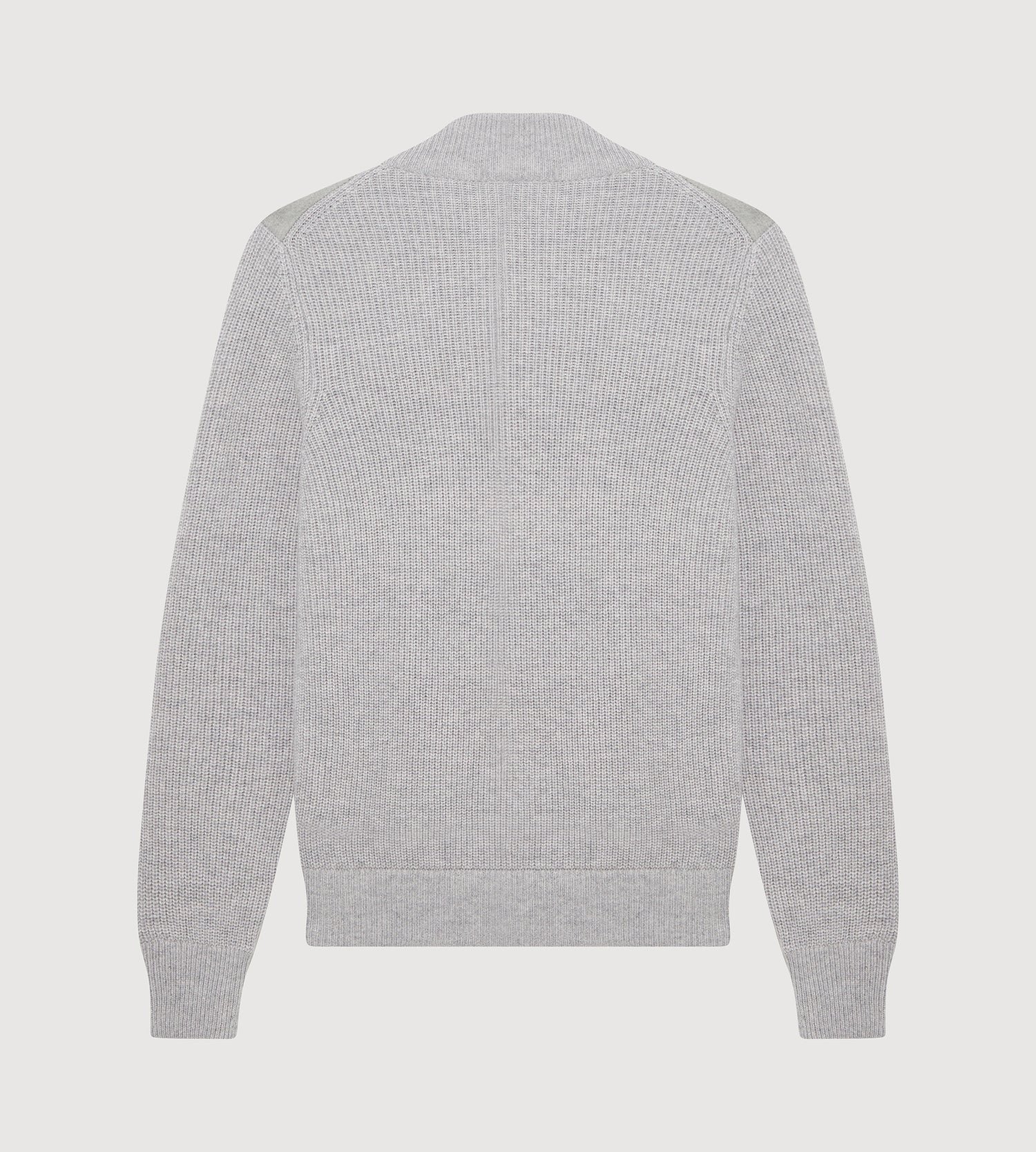 Cardigan zippé gris en laine &amp; cachemire