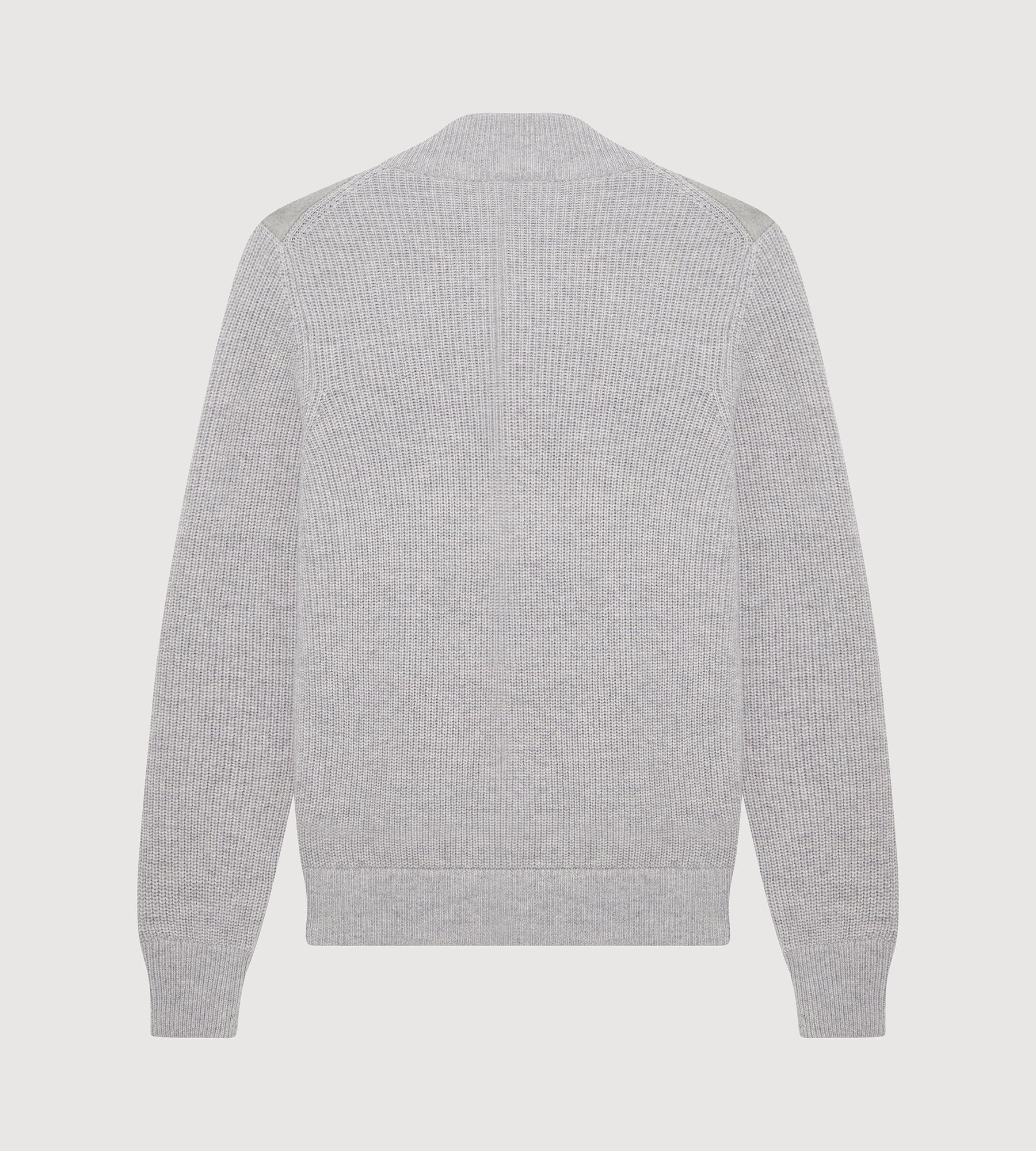 Cardigan zippé gris en laine &amp; cachemire