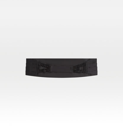 Ceinture de smoking noir en soie