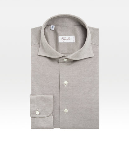 Chemise grise en coton piqué