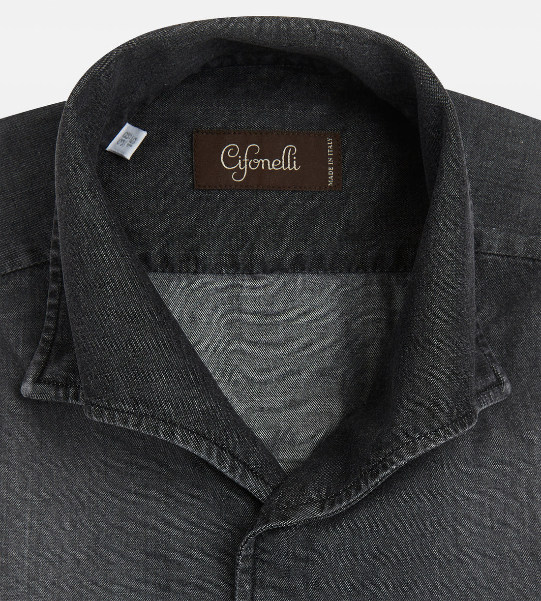 Chemise en coton gris délavé