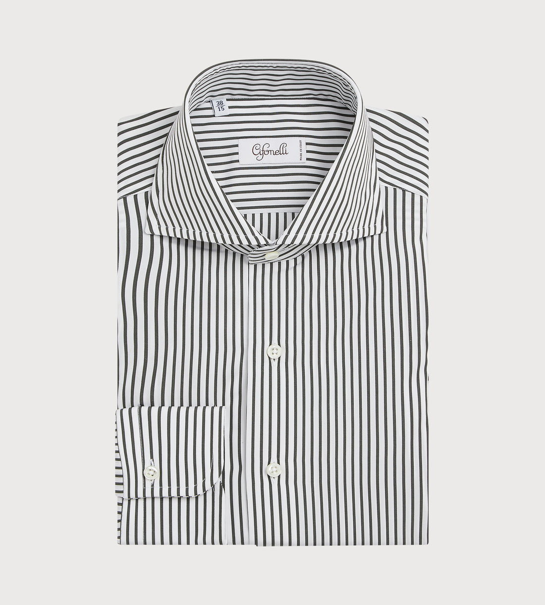 Chemise grise à rayures