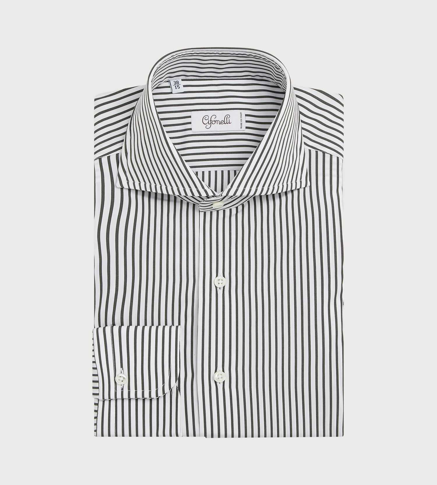 Chemise grise à rayures