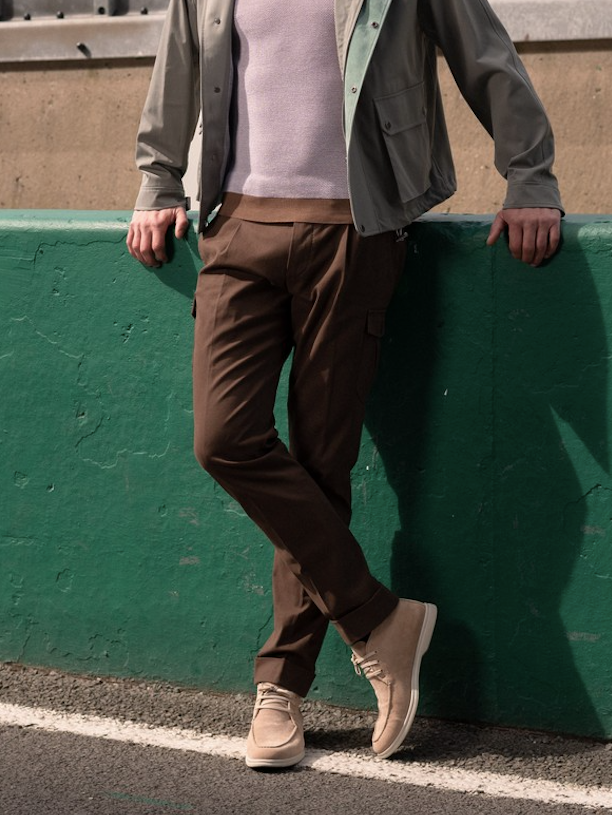 Pantalon cargo en coton marron - 24h du Mans