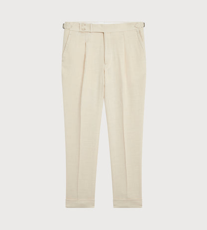 Pantalon en soie et lin