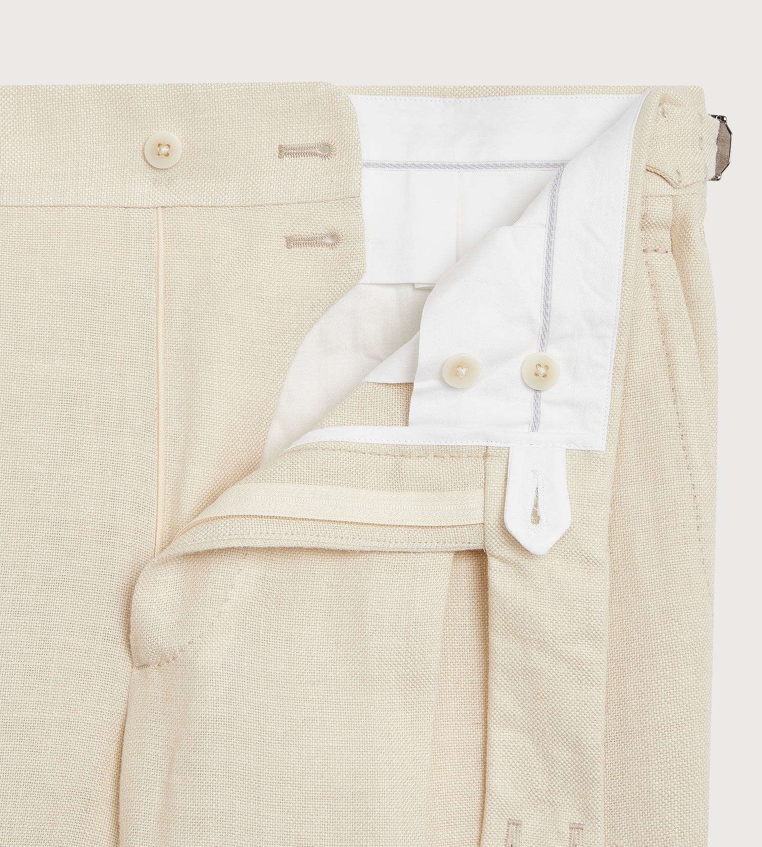 Pantalon en soie et lin