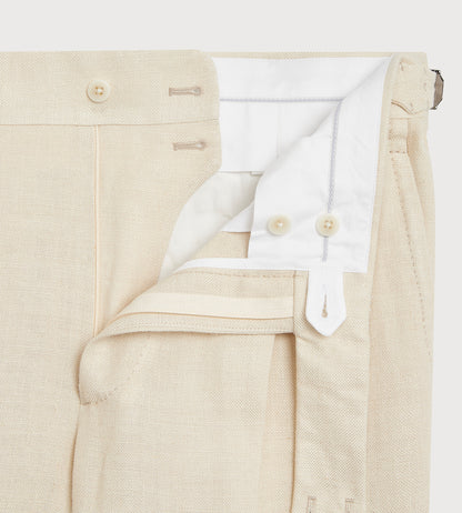 Pantalon en soie et lin