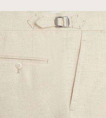 Pantalon en soie et lin
