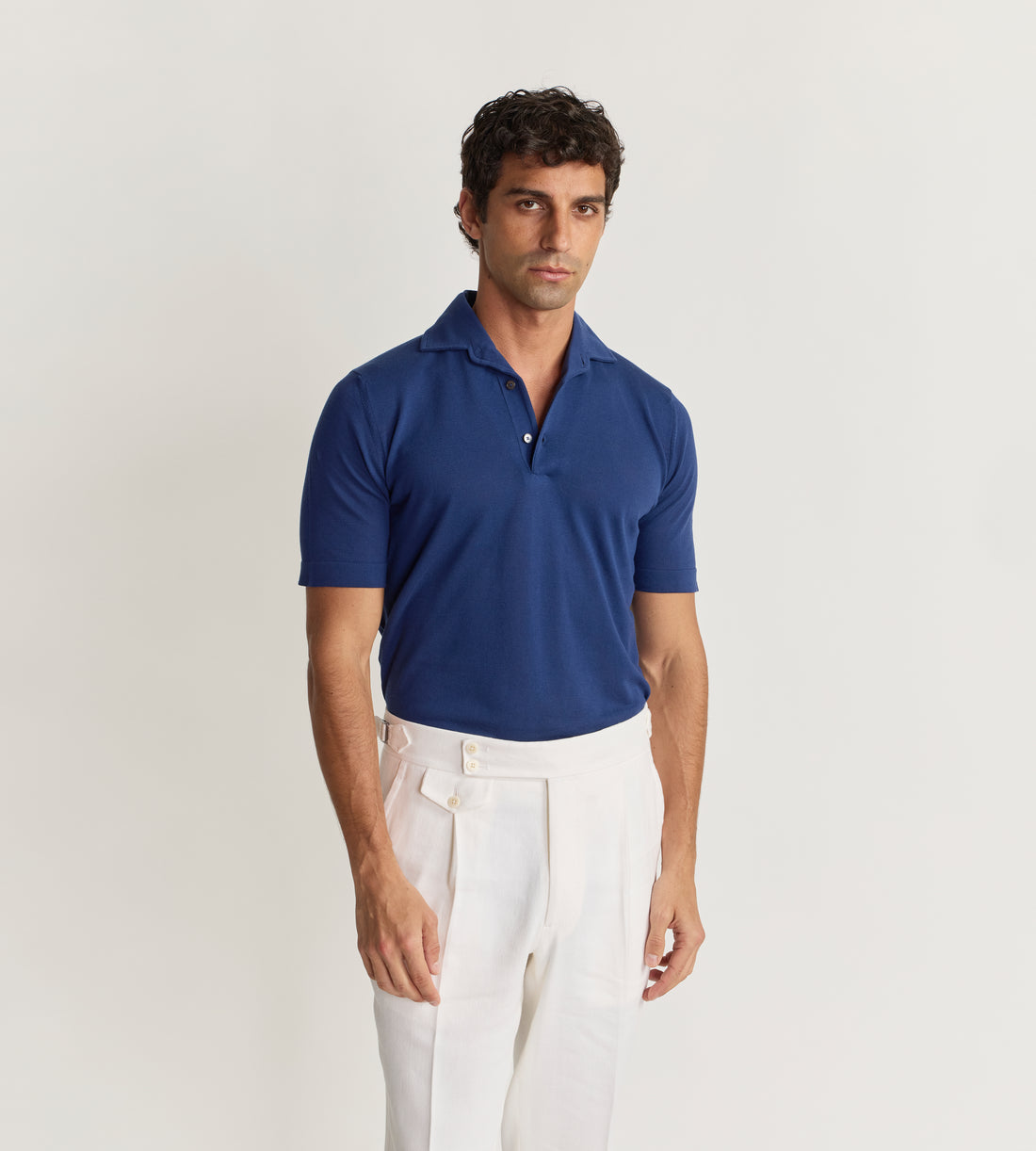 Polo bleu marine manches courtes