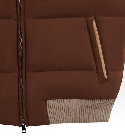 Doudoune sans manches marron