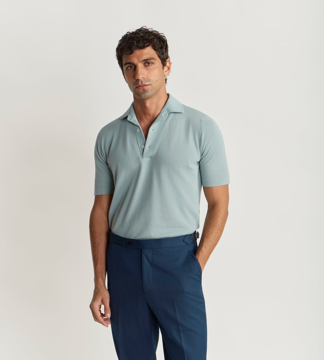 Polo vert manches courtes