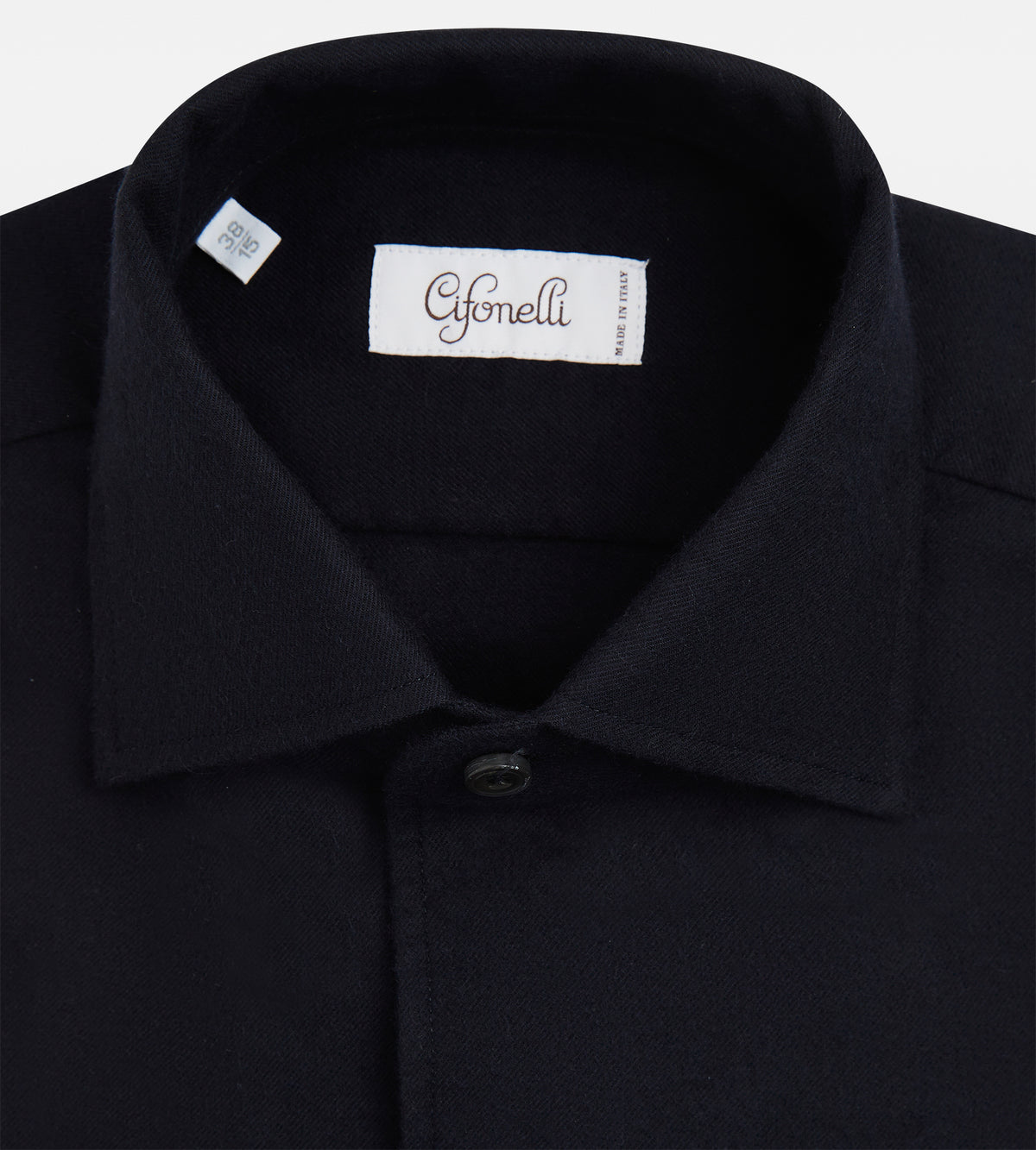 Chemise en coton doux bleu marine