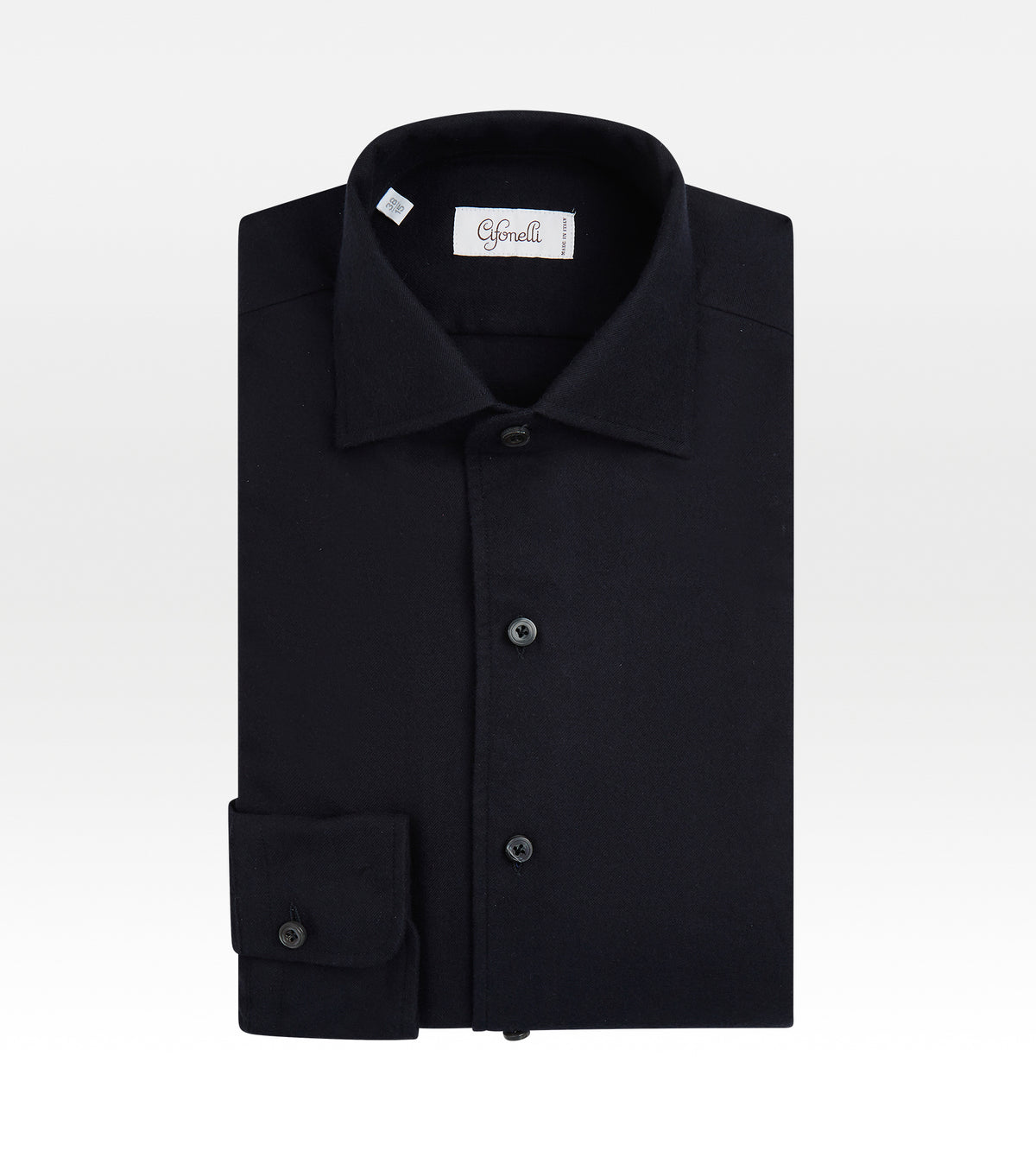 Chemise en coton doux bleu marine