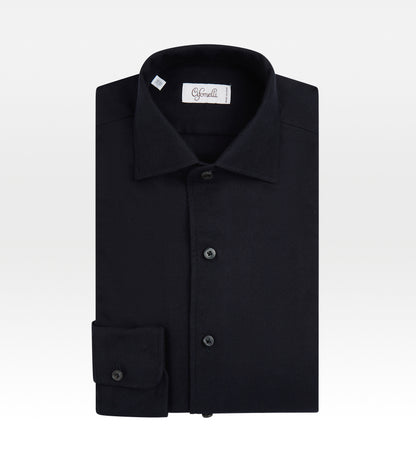 Chemise en coton doux bleu marine