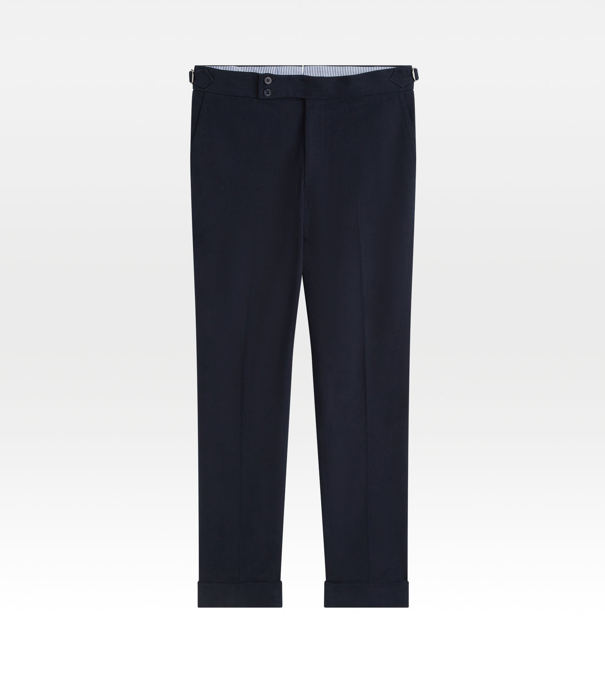 Pantalon en coton bleu marine