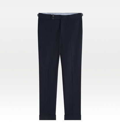 Pantalon en coton bleu marine