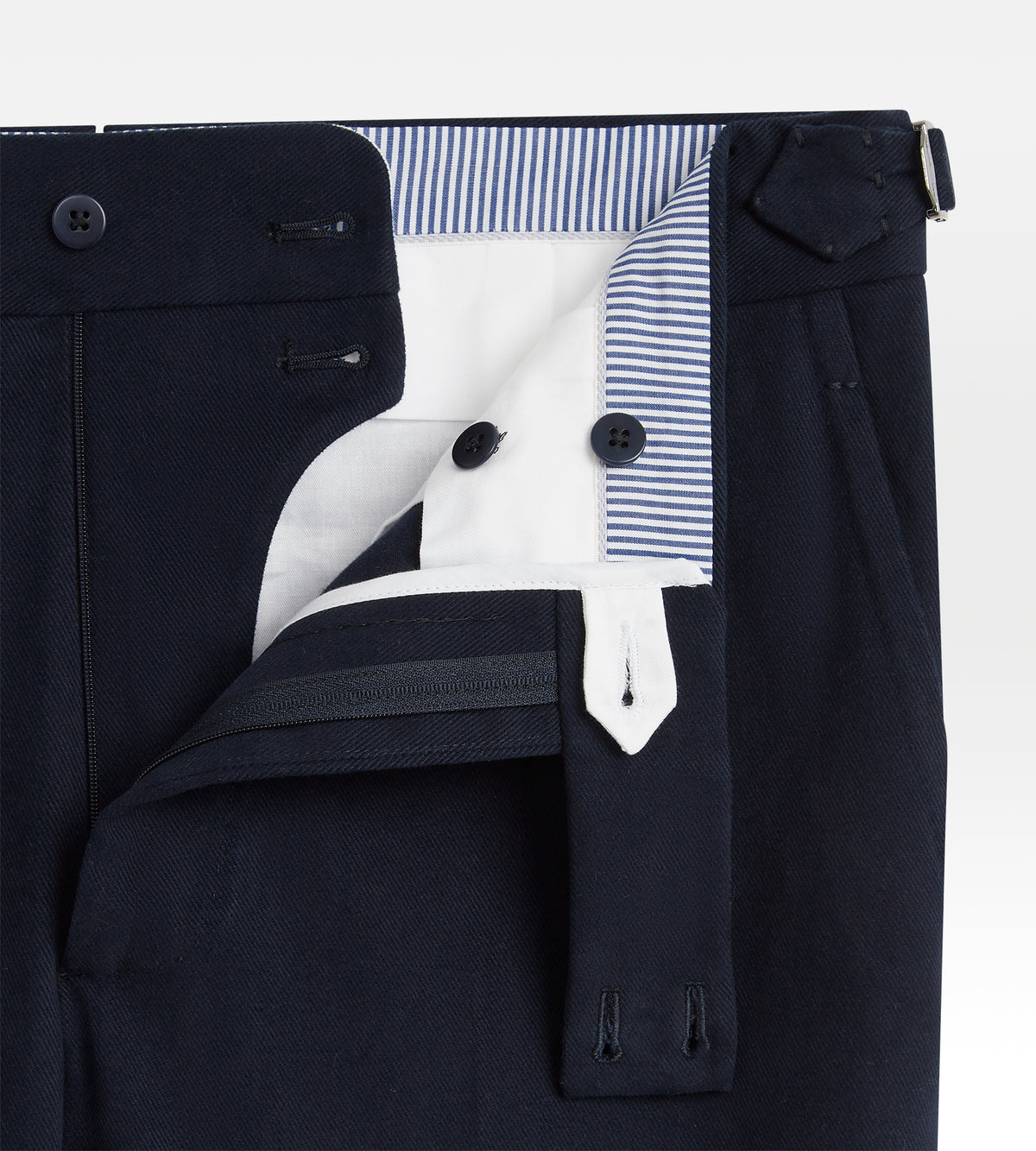 Pantalon en coton bleu marine