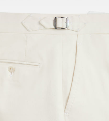 Pantalon en coton blanc cassé