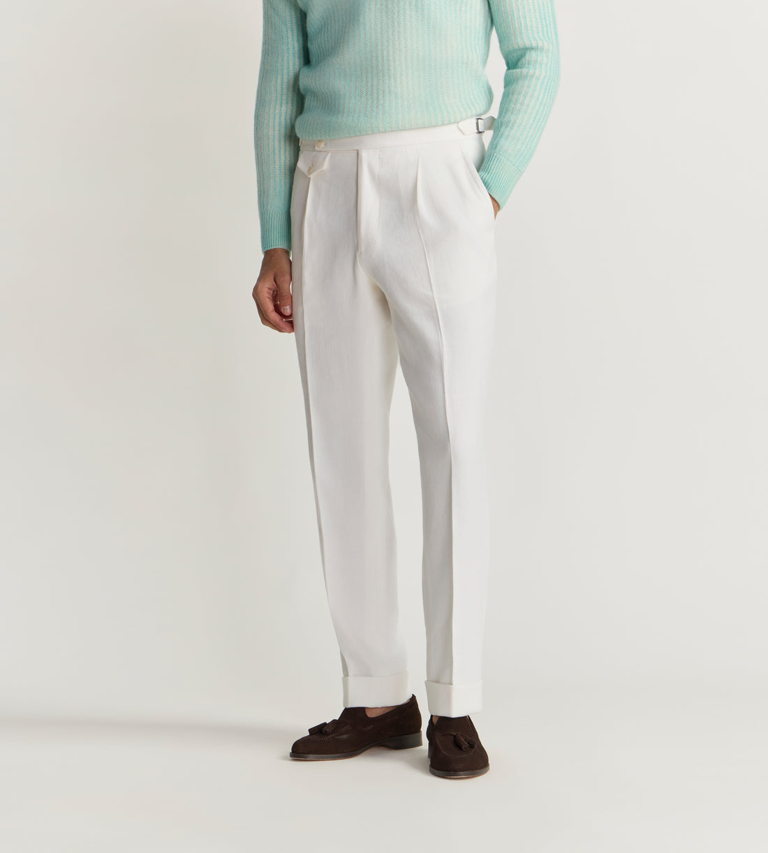 Pantalon en lin et coton