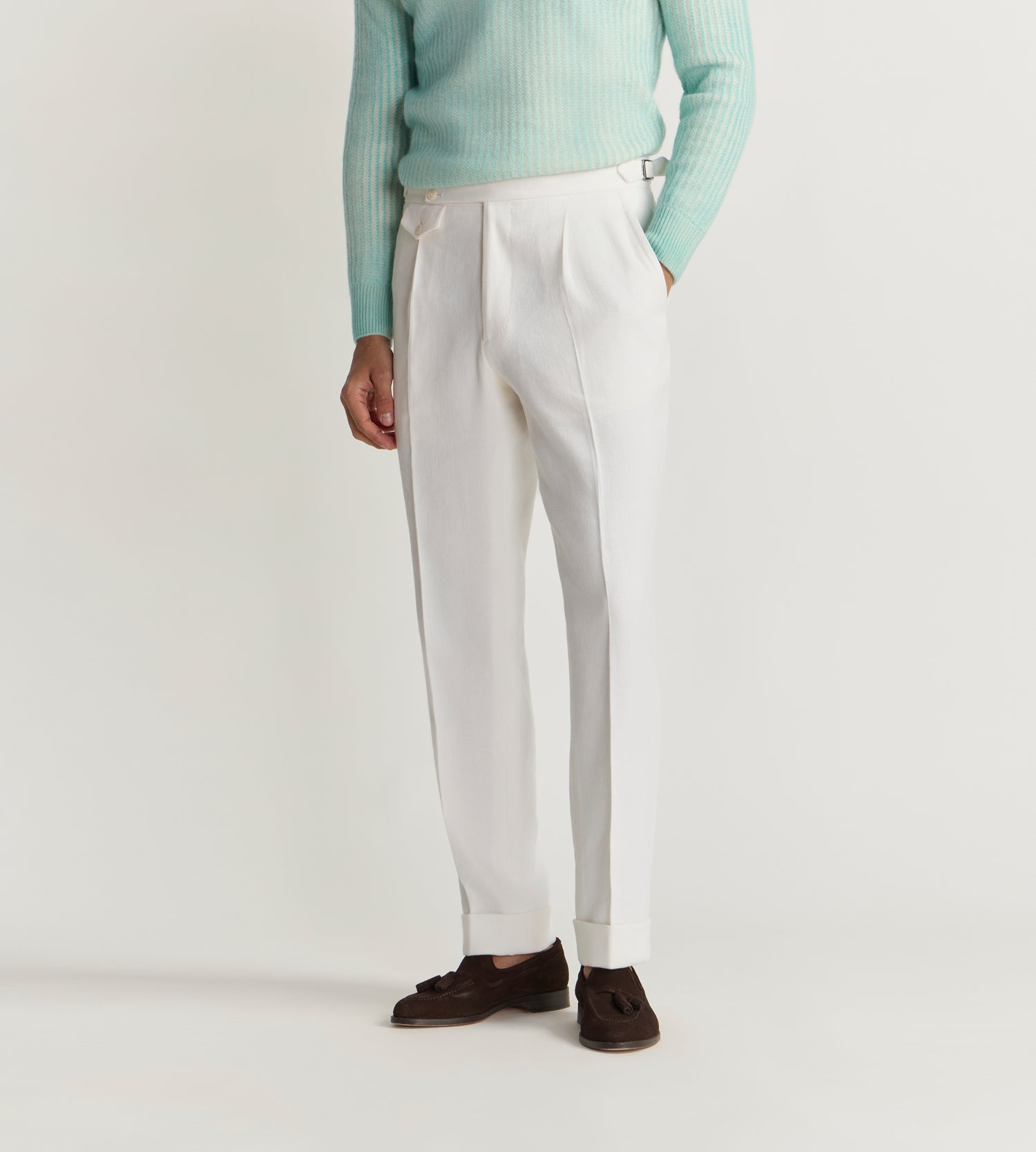Pantalon en lin et coton