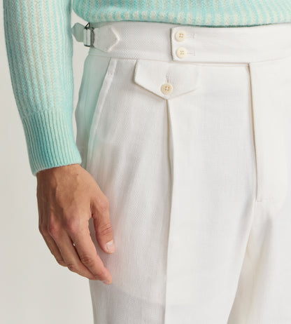 Pantalon en lin et coton