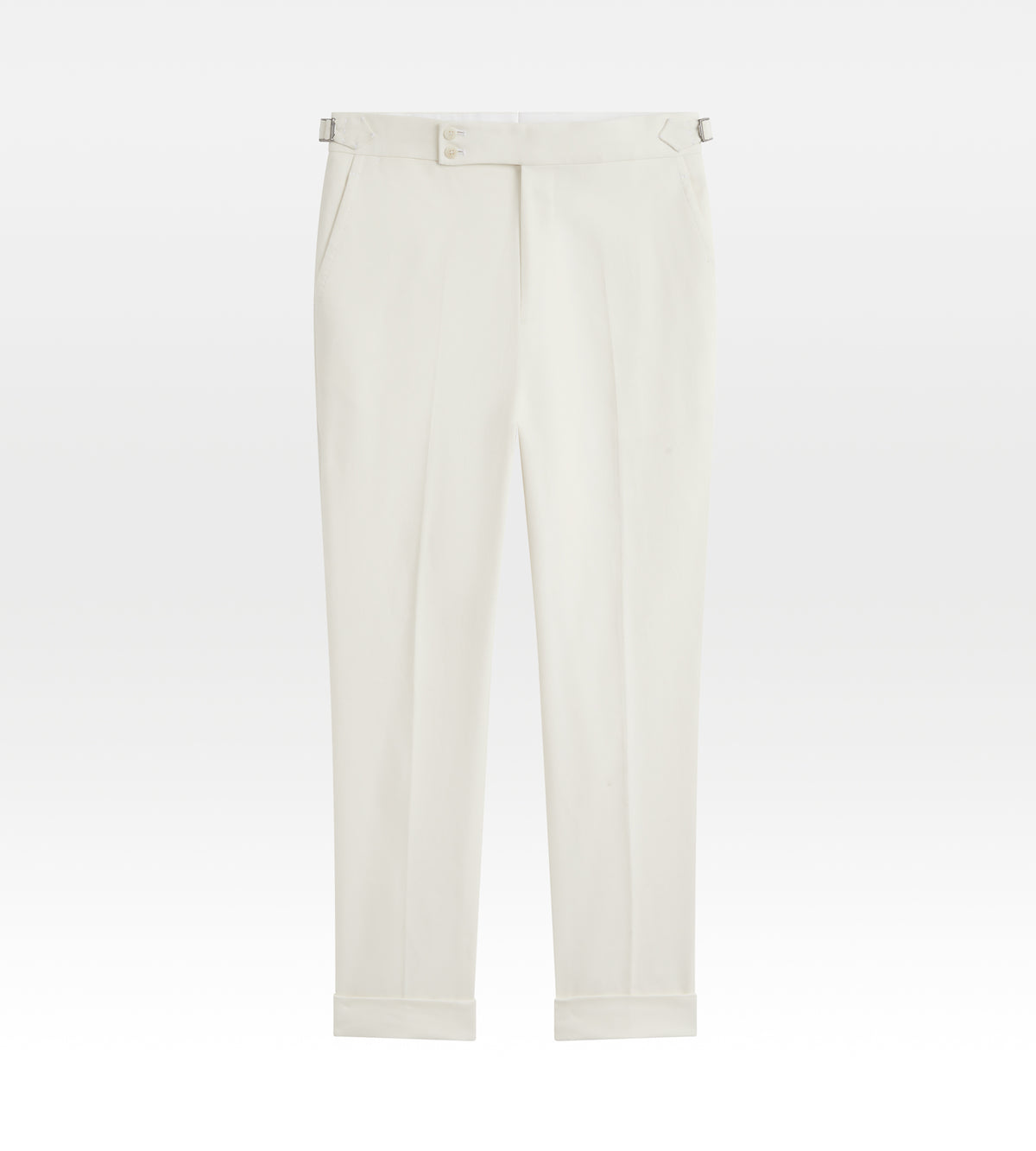 Pantalon en coton blanc cassé